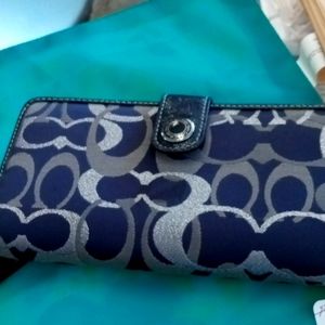 Coach navy wallet